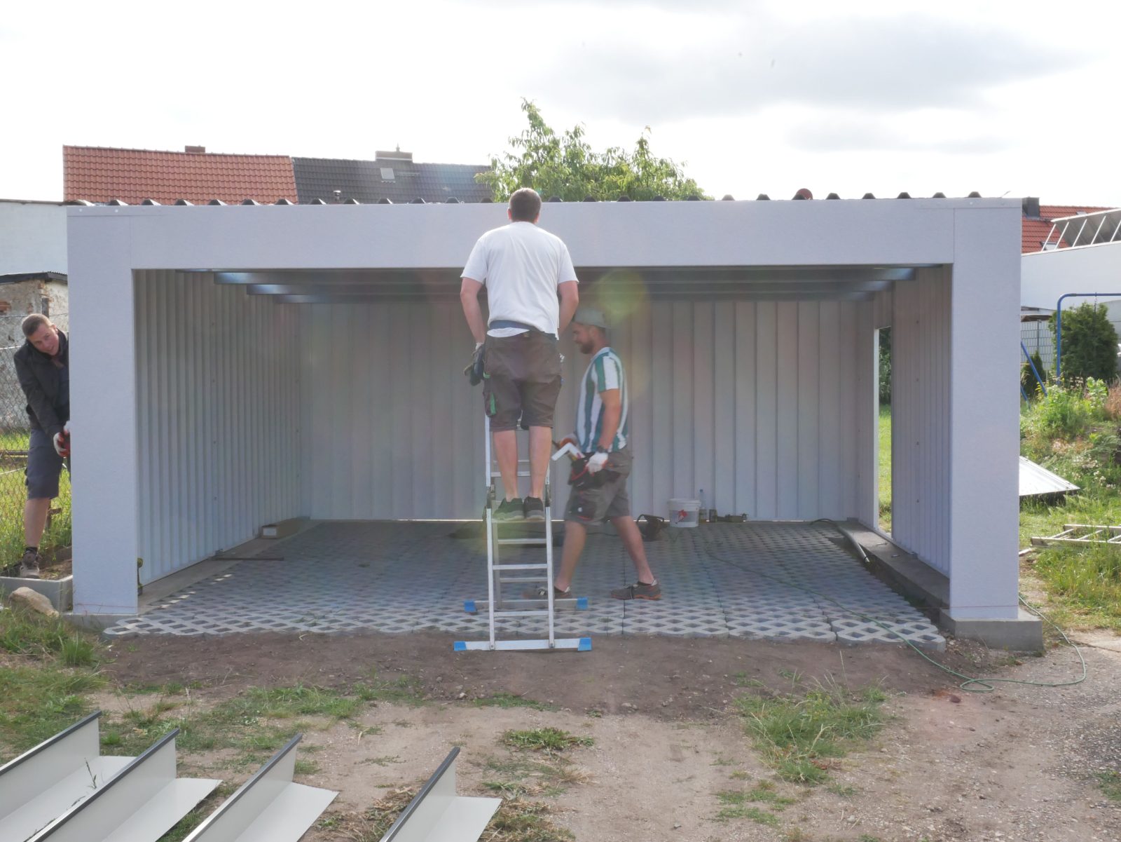 Arbeiten an der Rückwand